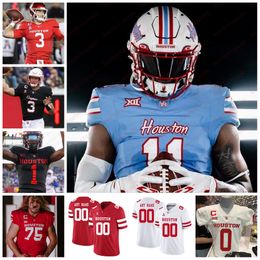 2023 BIG-12 Tank Dell Clayton Tune Custom Houston Cougars Football jersey ED OLIVER Marquez Stevenson Andre Ware Wilson Whitley Greg Ward Case Keenum