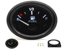 2 inch 52mm Fuel Level Gauge Car Meter White LED Light Black Rim Automotive Gauges 12V Meter9559317