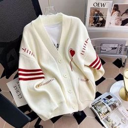 Gentle lazy wind sweater coat women's spring and autumn loose top new high-grade Japanese knit cardigan