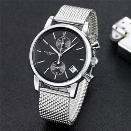 Venda relógio de quartzo masculino chefe casual moda relógio masculino todas as funções podem funcionar normalmente aço inoxidável watch246t