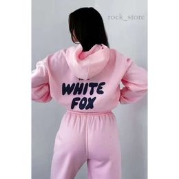 Sportswear White Fox Designer Hoodie Set 2 Piece Set Women's Men's Suit Sporty Long Sleeve Pullover Hooded Solid Colour Tracksuit Multi-Color Sweatshirt 793 702