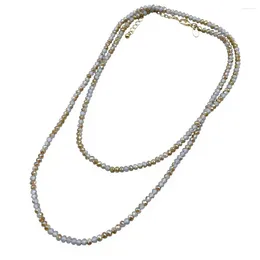 Choker S133 Fashion 90 Cm Colorful Crystal Beads Long Necklace Women Jewelry High Quality Nickel Free