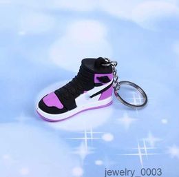 14 Colours Designer Mini 3D Sneaker Keychain Men Women Kids Key Ring Gift Shoes Keychains Handbag Chain Basketball Silicone G0UU