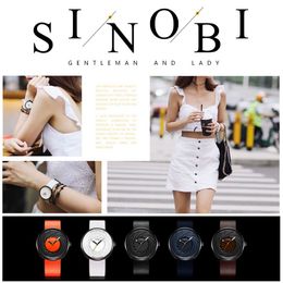 cwp 2021 Sinobi Fashion Watch Women Big Dial Creative eddy Design High Quality Leather Strap White Watches Casual relojes para muj272l