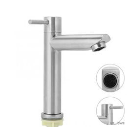 Bathroom Sink Faucets 1PC Chrome Basin Kitchen Bathroom Single Cold Faucet Sink Water Tap G1/2 Thread Cold Matte Sink Faucet Taps