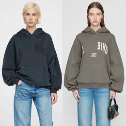 Kadın Hoodies Designer Hoodie Mektup Baskı Yıkama Suyu Kızartma kızartması kapüşonlu sweatshirt kar tanesi gevşek kazak kazak