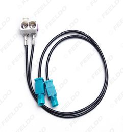 Car OEM 2Female To 2Male FAKRA II Radio Antenna Adapter For VW JettaGolf MK5MK6Passat B6B7Tiguan RNS510RCD51031039372428854