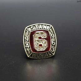 Designer Champion Ring Band Rings Mlb Baseball Hall of Fame Championship Ring 1943 1963 Star Stan Music Front 6 Alphanumeric