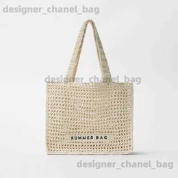 Totes Designer Hollow Large Str Rope Woven Women Shoulder Bags Casual Summer Beach Lady Handbags Big Bali Shopper Purses T240220