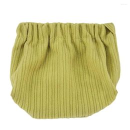 Storage Bags Durable Polyester Pouch Small Items Bag Capacity Corduroy Travel Organiser For Women Elastic Hair