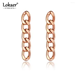 Stud Earrings Lokaer Original Design Titanium Stainless Steel Hiphop/Rock Bohemia Thick Chain Jewelry For Women Girls E20252