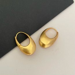 New Fashion French Designer Brand Brass Plated 24K Gold Earrings Vintage Luxury Jewelry Boutique