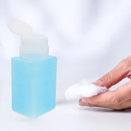 Nail Gel Polish Pump Dispenser Bottle Push Down Powder With Lock Makeup Remover Plastic Travel