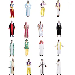 Ethnic Clothing 2024 Muslims Arabian Costume Accessories Kaftans Thobe Long Gown Arab Head Scarf Veil Halloween Middle Eastern Cosplay