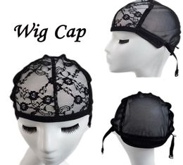 Adjustable lace wig cap for making wigs with adjustable strap on the back weaving cap size glueless wig caps Hair Net Black9480822