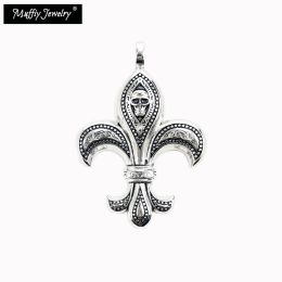 Pendants Pendant Fleurdelis Lily 925 Sterling Silver Fit Necklace Europe Brand New Fine Man Woman Jewelry Vintage Rebel Bijoux Gift