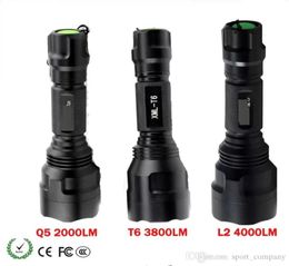 Bright Lighting LED Flashlight XML T6 L2 Q5 Rechargeable Tactical Flashlight Torch Lamp 5Mode Hunting Light Waterproof2953828