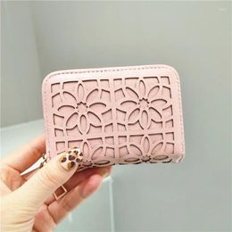 Wallets Fashion Women's Purse Short Zipper Wallet Women Leather Luxury Small Clutch Bag Hollow