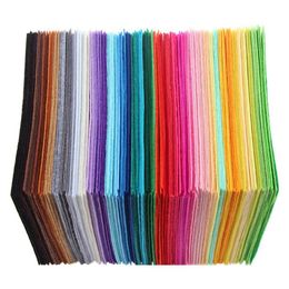 Packing Paper Wholesale 15X15Cm Non Woven Felt 1Mm Thickness Polyester Cloth Felts Diy Bundle For Sewing Dolls Crafts Packaging Drop D Dhkjk