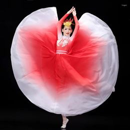 Stage Wear 360 540 720 Degree Spanish Bullfight Belly Dance Dress Skirt Long Robe Flamenco Fille Skirts Red Dresses For Women Girl