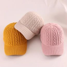 Berets Duck Hat Children's Autumn And Winter All The Twist Knitted Hats Thick Warm Woollen Cap Street Beat Fashion Baseball Caps