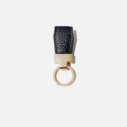 Designer's Short Leather Car Keychain Texture Leather Rope Creative Cute Small Pendant Car Ring Men's and Women's Hand Rope Pendant