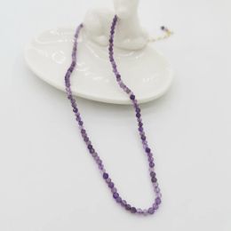 Necklaces Faceted Amethyst Necklace Gemstones Natural Stones Beaded 14K GF Collier Femme Women BOHO Necklace For Women Statement Jewellery