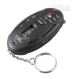 Whole 50pcs Key chian Breath Alcohol Tester Flashlight LED Digital Alcohol Tester Detector Breathalyze4059637
