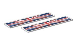 Car Styling Sides sticker Union Jack British Flag New Pair Metal Label 3D Car Stickers Auto Metal Emblem8993536