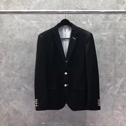Men's Suits Korean Blazer Men Clothing Black Formal Suit Slim Fit Casual Jacket Single Breasted Auturan Winter High Quality Wool Coat