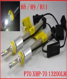 Newest 1 Set H11 P70 Cre 6600LM 110W LED Headlight Conversion Kit XHP70 Driving Fog Lamp Bulb H7 H8 H9 H4 H16JP 9006 H13 9007 59632660