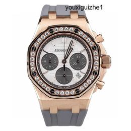 AP Wristwatch Mens Wrist Watch Womens Watch Royal Oak Offshore 26231or Automatic Machinery Womens Outer Ring Original Diamond 18k Rose Gold Material Complete Set