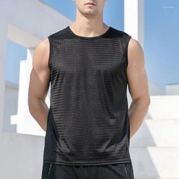 Men's T Shirts Men Ice Silk Tank Tops Underwear Mens Undershirt Transparent Male Bodyshaper Fitness Wrestling Mesh Breathable Singlets