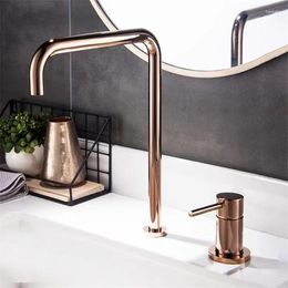 Bathroom Sink Faucets Tuqiu Rose Gold Basin Faucet Two Holes Widespread Tap 360 Rotating Black