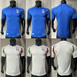 Player version Italys soccer jerseys home away 2024 2025 Italian jerseyS SCAMACCA IMMOBILE CHIESA football shirts RASPADORI JORGINHO BARELLA 24 25 Maglia italiana