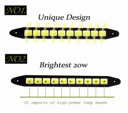 2Pcs LED Daytime Running light Square Bendable Car styling Waterproof COB Day time Lights flexible LED DRL Bulbs Driving lamp5949587