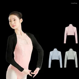 Stage Wear Ballet Dance Outfit Shawladult Women's Modal Camisole Autumn Long Sleeved Top Body Protective Shoulder Suit Training Jacket