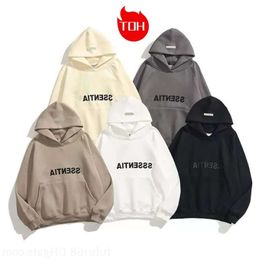 Homens Hoodie Mens Designer Hoodies Essentialclothing Hoodys Mulheres Roupas Pulôver Sem Mangas O-pescoço Carta Impresso Sobretudo Verde Streetwear Roupas Brancas 393