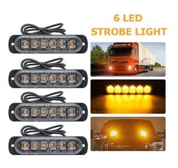 6 LED Strobe Light Truck Warning Lights 1224v Universal Emergency Light For Car SUV Vehicle Motorcycle3701370