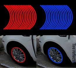 New creative 10 inch17 inch car Colour Tyre rim car reflective stickers car Tyre ring reflective stickers cool inner circle person1845526