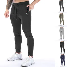 Men's Pants Mens Cotton Sport Trousers GYM Track Sweatpants Joggers Casual Training Workout Fitness Male Running With Zipper Pocket