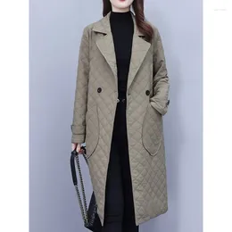 Women's Jackets SuperAen 2024 Autumn High-end Long Trench Coat Loose Temperament Jacket For Women