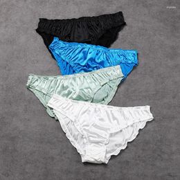 Women's Panties Two-Piece Comfortable Super Elastic Satin Underwear Ladies Low Waist Sexy Soft Cotton Crotch Breathable For Women