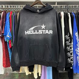 Sweatshirts Designer Mens Hoodies Hoodie Hellstar Portrait High Street Tide Hip Hop Thickened Athleisure Hand Painted Pockets Womens Sweaters 14t0k