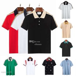 Luxury Italy Mens Stylist Polo Gg Shirts Men Clothes Short Sleeve Fashion Casual Summer T Shirt Stripe Shirt T Shirts Snake Polos Bee Fl 1107 3642