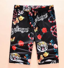 Men's shorts, men's fashion Tiger Snake digital printed beach pants