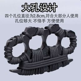 Four Finger Set Tiger Zinc Alloy Thickened Legal Self Defence Head Fist Buckle Ing Ring 7392