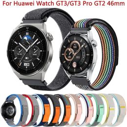 Watch Bands 22mm Replacement Nylon Strap Band For Huawei 4 Pro/GT 3 SE GT2 46mm Smartwatch GT3 Pro Wristband Watchband Belt