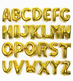 Shinning Gold Colour Alphabet Letters Number Foil Balloons DIY Balloons Birthday Party Wedding Decoration Balloons Party Supplie9629609