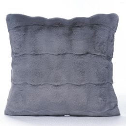 Pillow Soft Cover 45x45cm Cozy Plush Decorative For Living Room Sofa Decor Pillowcase White Grey Case